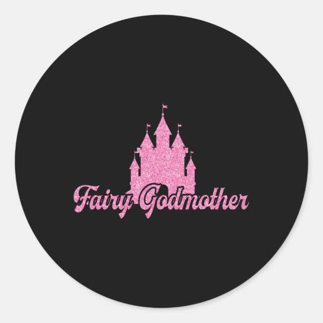 Fairy Godmutter für Mütter oder Eltern Runder Aufkleber (Vorderseite)