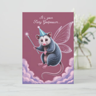 Fairy GodPossum Happy Birthday Einladung