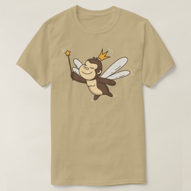 Fairy Gorilla Wildlife Mystical Animal Gorilla Fai T-Shirt (Design vorne)