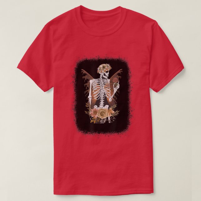Fairy Grunge Fairycore Ästhetische Skeleton Butter T-Shirt (Design vorne)