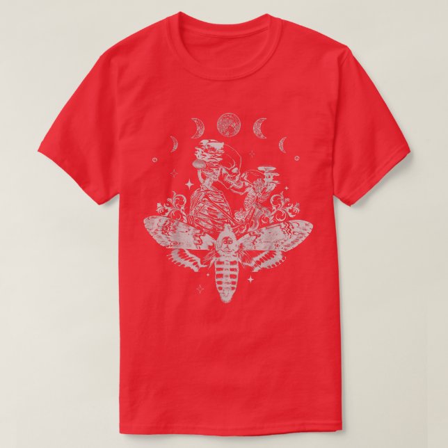 Fairy Grunge Fairycore Ästhetisches Skelett Goth L T-Shirt (Design vorne)