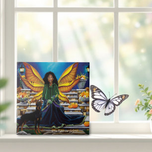 Fairy Guardian Doberman Dog Fliese