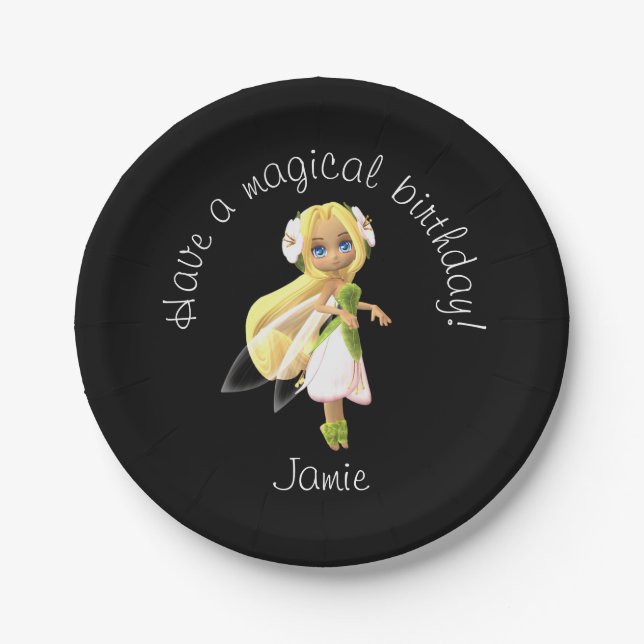 Fairy "Have a Magical Birthday" Party Paper Teller (Vorderseite)