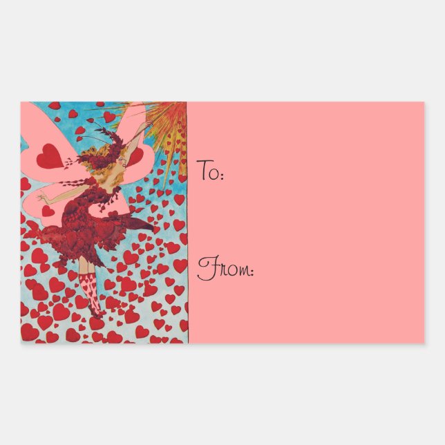 Fairy Hearts ÄNDERN FARBE ~ Square Stickers (Vorderseite)