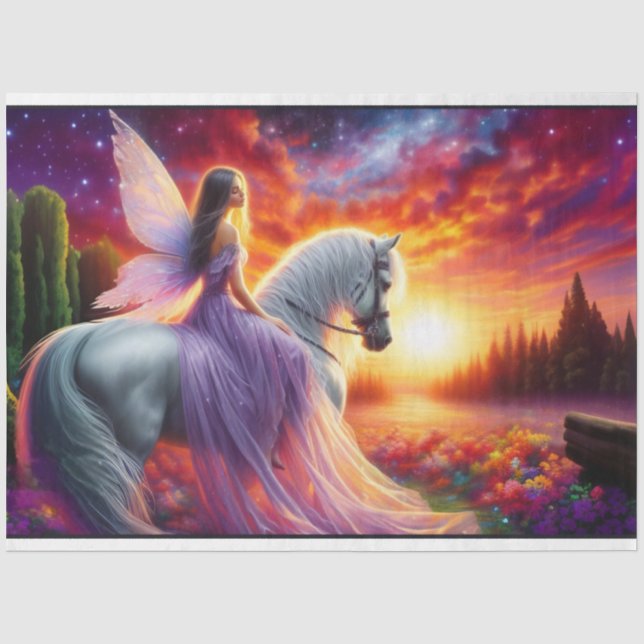 Fairy Horse Tissue Paper Seidenpapier (Vorderseite)