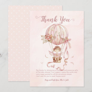 Fairy Hot Air Balloon Girl Baby shower Merci