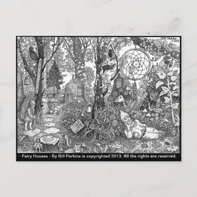 Fairy Houses Postcard Postkarte (Vorderseite)