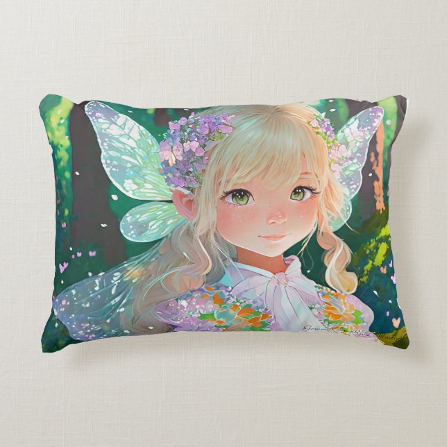 Fairy Illustration Dekokissen (Vorderseite)