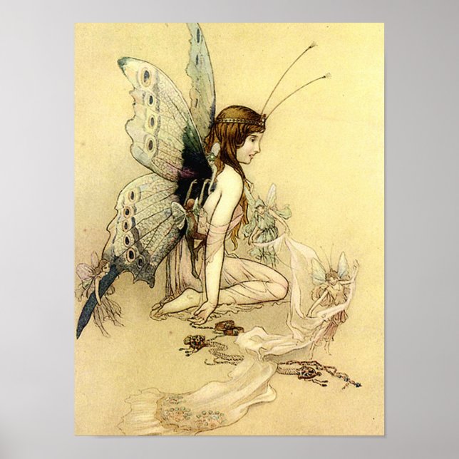 Fairy Illustration Fantasy Poster 12x16 (Vorne)