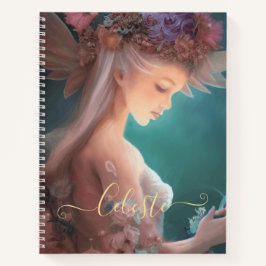 Fairy im Mondlichtgarten Wasserfarbe Notizbuch