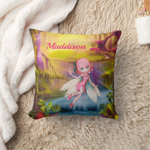 Fairy in einem magischen Wald Kissen