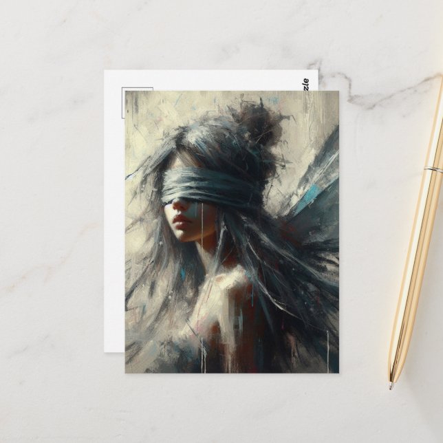 Fairy in einer Blindfalte Postkarte (Vorderseite/Rückseite Beispiel)