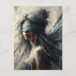 Fairy in einer Blindfalte Postkarte