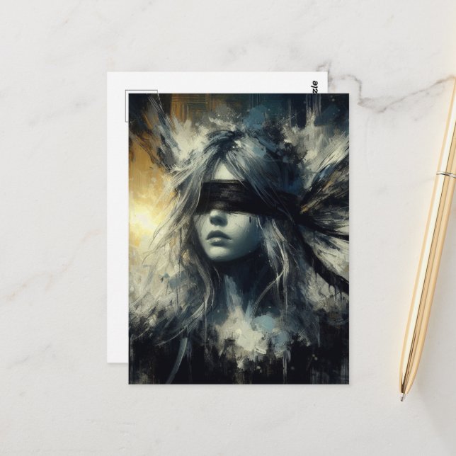 Fairy in einer Blindfalte Postkarte (Vorderseite/Rückseite Beispiel)