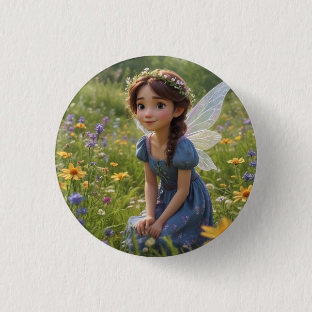 Fairy in Meadow Button (Vorderseite)