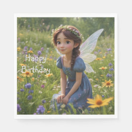 Fairy in Meadow Serviette