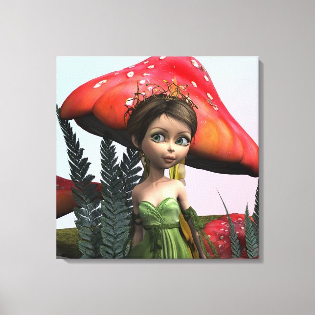 Fairy in Woodland Leinwanddruck (Vorderseite)