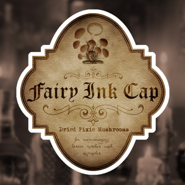 Fairy Ink Cap Apothecary DC Aufkleber (Von Creator hochgeladen)