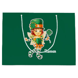 Fairy Irish Girl Custom St. Patrick's Day Große Geschenktüte