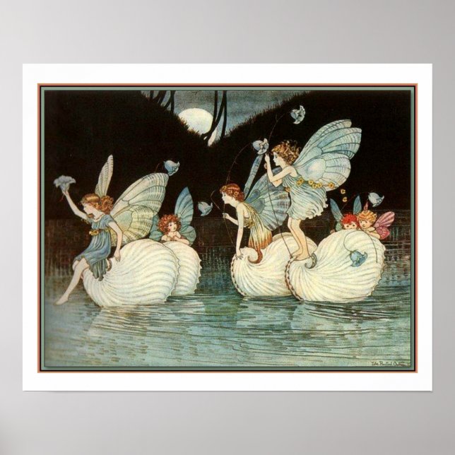 "Fairy Island" ca 1916 von Ida Outhwaite Poster (Vorne)