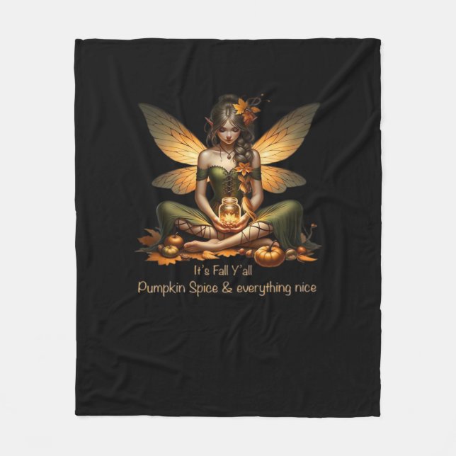 Fairy It's Fall Y’all Fleecedecke (Vorderseite)