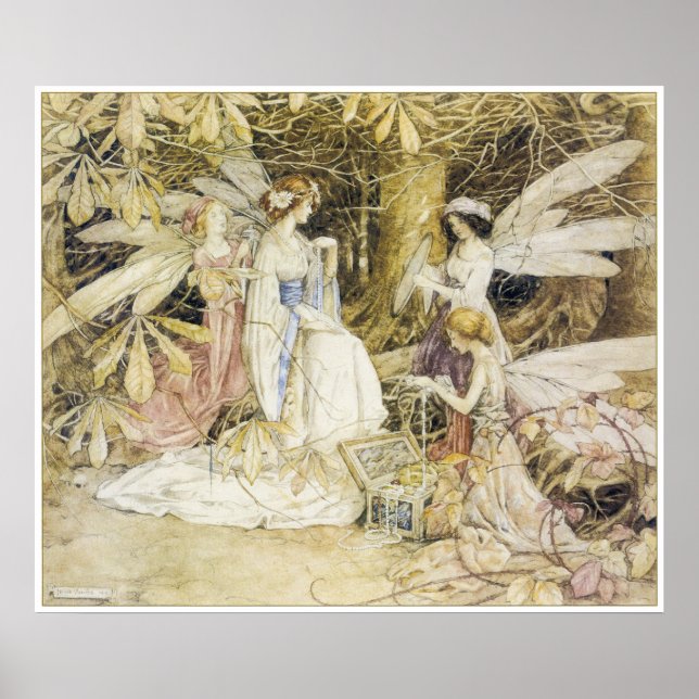 Fairy Jewels Print von Helen Jacobs Poster (Vorne)