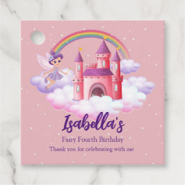 Fairy Kid's Birthday Fairytale Castle Rainbow Geschenkanhänger