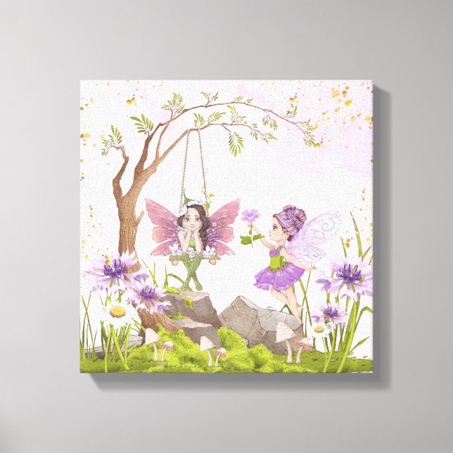 Fairy Kinderzimmer Décor Set 3 Canvas Print Leinwanddruck (Vorderseite)