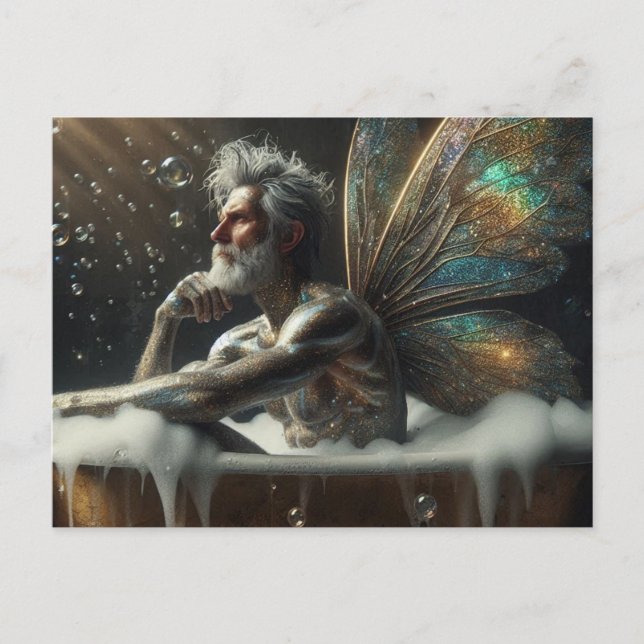 Fairy King nimmt ein Bad Postkarte (Vorderseite)