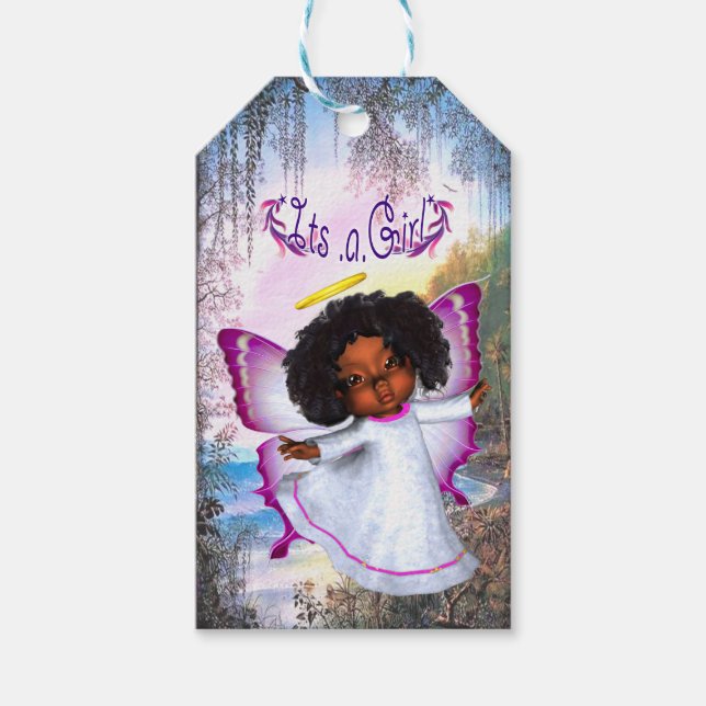 Fairy Kingdom Fairy Butterfly Baby Girls Geschenkanhänger (Vorderseite)
