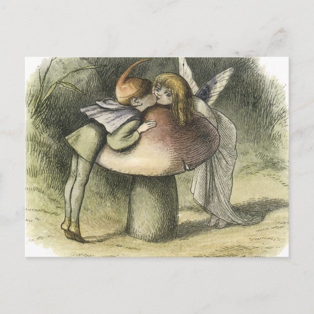 Fairy Kiss in Fairyland 1870 Postkarte (Vorderseite)