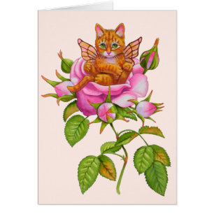 Fairy Kitten Repose en Rose