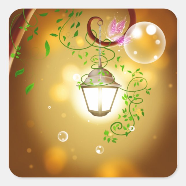 Fairy Lantern Quadratischer Aufkleber (Vorderseite)