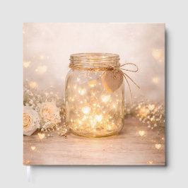 Fairy Light Rustic Wedding Guest Book Gästebuch