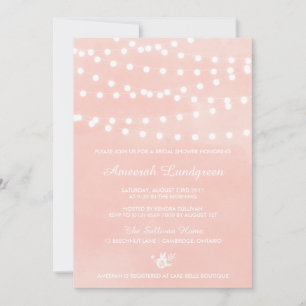 Fairy Lights Blush nuptiale douche Invitation