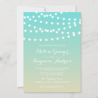 Fairy Lights | Einladung von Ombre Beach Hochzeit