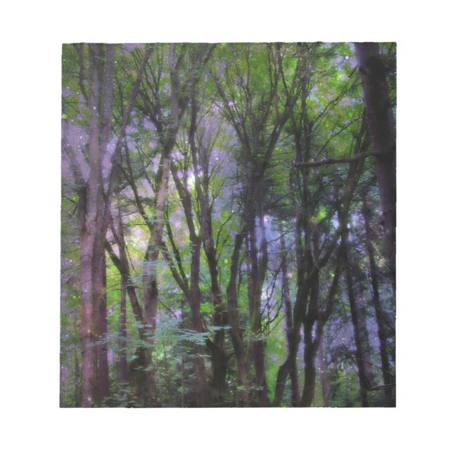 Fairy Lights Surreal Forest Notizblock (Vorderseite)