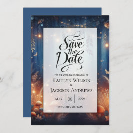 Fairy Lights und Moonlit Forest Magic Wedding Save The Date
