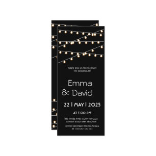FAIRY LIGHTS WEDD INVITATION EINLADUNG