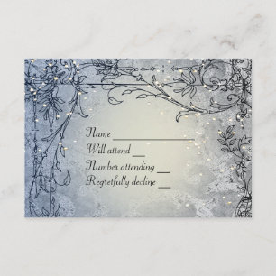 Fairy Lights Whimsy Blue UAWG RSVP Karte