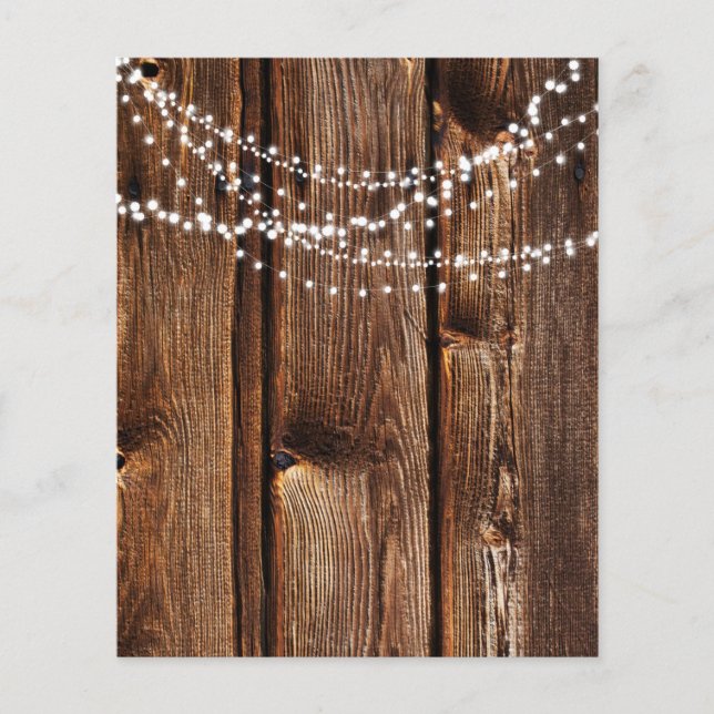 Fairy Lights & Wood Russe Scrapbook Papier (Devant)