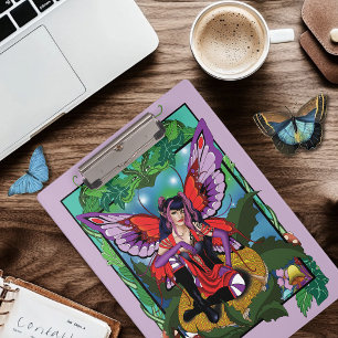 Fairy Lila Red Mushroom Gothic Klemmbrett