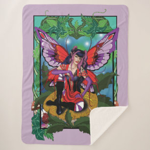 Fairy Lila Red Mushroom Gothic Sherpadecke