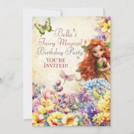 Fairy Magical Birthday Party Einladung