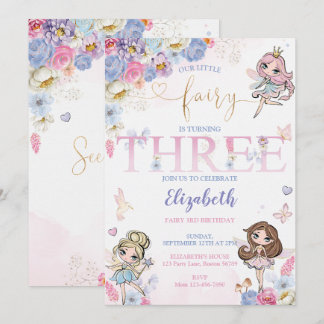 Fairy Magical Forest Garden Girl Fairy Birthday Einladung