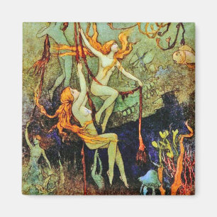 Fairy-Meerjungfrauen - von Warwick Goble Magnet