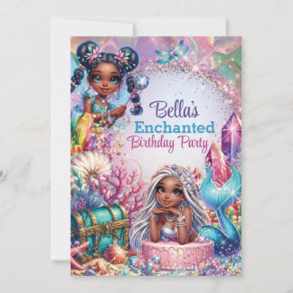 Fairy Mermaid Fantasy Party Einladung