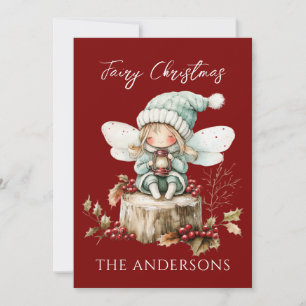 Fairy Merry Christmas Magnetic Christmas Card