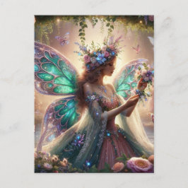 Fairy mit Blume Postkarte