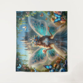 Fairy mit Blume Wandteppich
